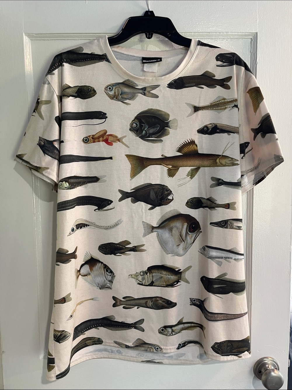 Blackmilk Boyfriend Tee with Deep Sea Creature Fish Print